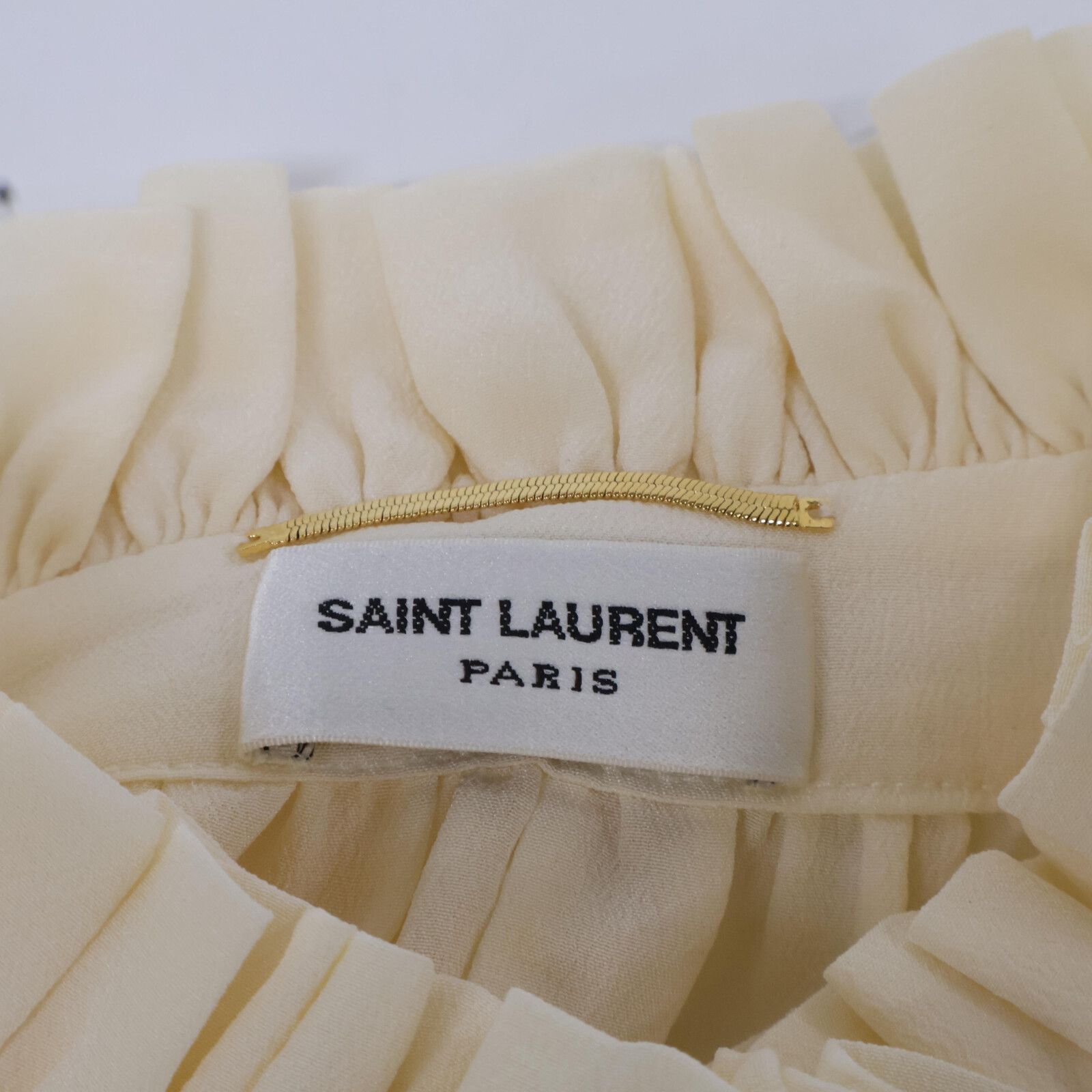 SAINT LAURENT サンローラン　ベージュ　シャツ　ブラウス　38 M SAINT LAURENT サンローラン ベージュ シャツ ブラウス 38 M