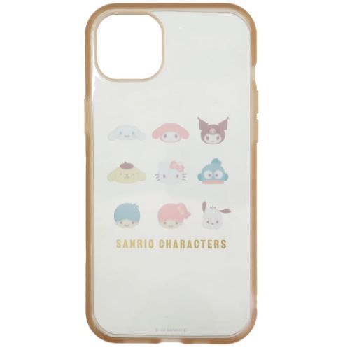 【メール便】iPhone14Plusケース サンリオキャラクターズ アイフォン14プラス プロテクトカバー llllfit Clear ミックスフェイス サンリオ