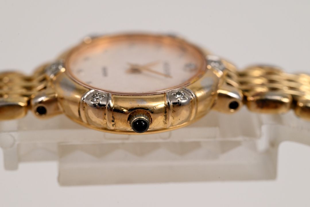 SEIKO EXCELINE エクセリーヌ 金 Gold-Plated 7Pダイヤ 耐磁 Ref