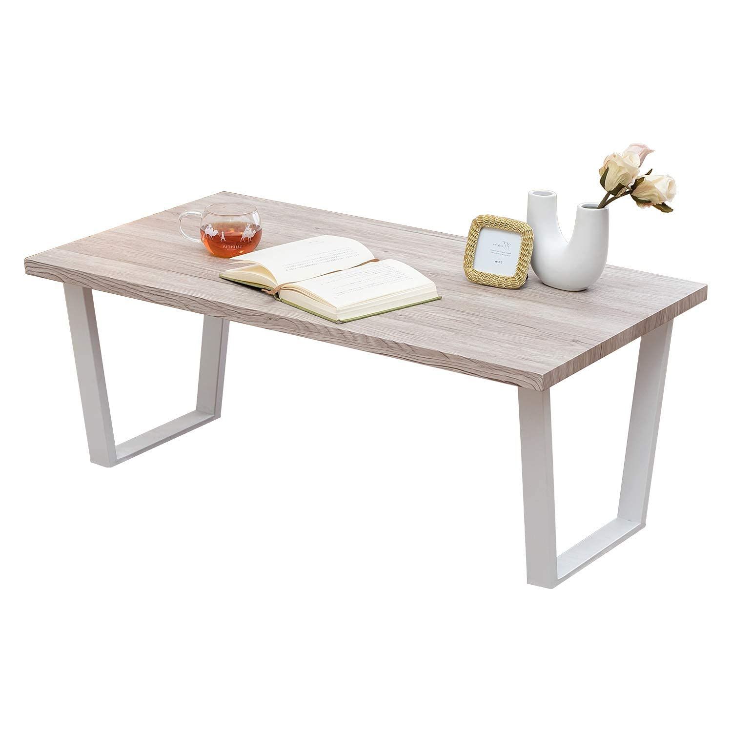 新着商品 センターテーブル テーブル 机 ローテーブル 木目調天板×スチール脚 インダストリアル リビング ソファテーブル 萩原 幅90 ホワイト LT-4395WH