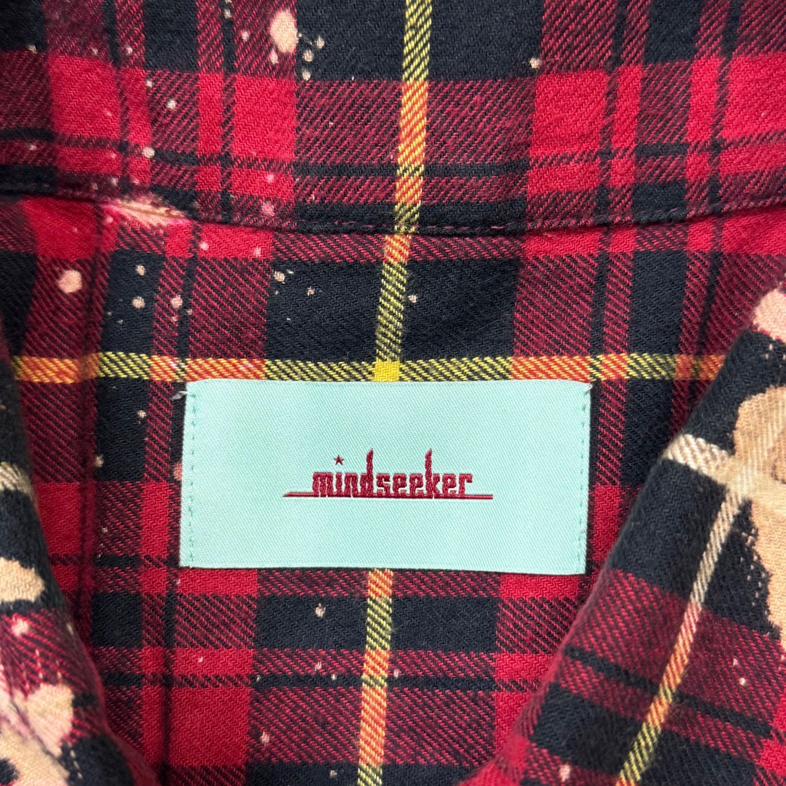 mindseeker 19AW ブリーチ加工チェックネルシャツ 長袖シャツ
