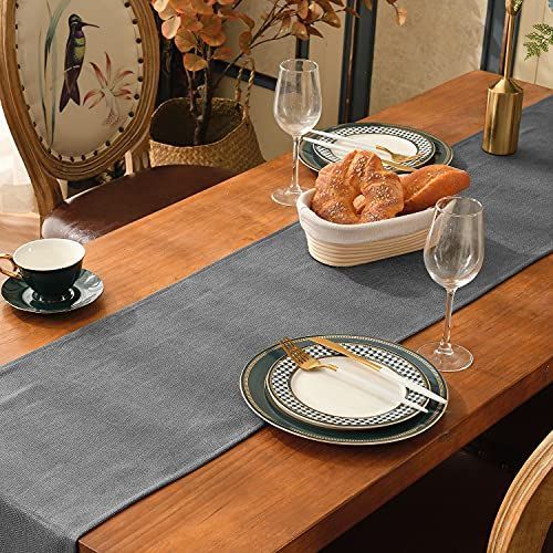 ブルー_240x35cm SEASHORE TREE テーブルランナー?テーブルカバー 無地