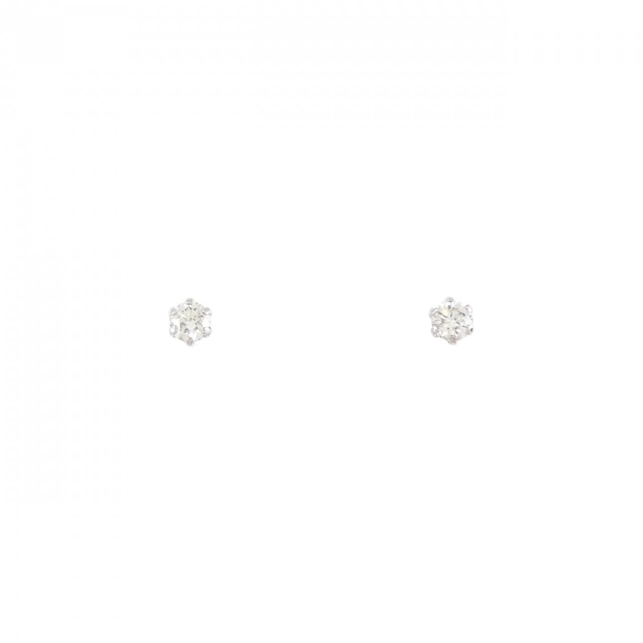 新品】PT900 ソリティア ダイヤモンド ピアス 0.10CT - メルカリ 