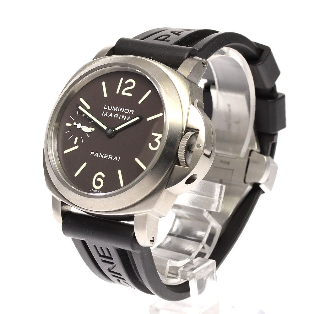 安い買蔵PANERAI(パネライ) 腕時計■美品 ルミノール マリーナ クアランタ PAM01272 メンズ 黒 ルミノール マリーナ