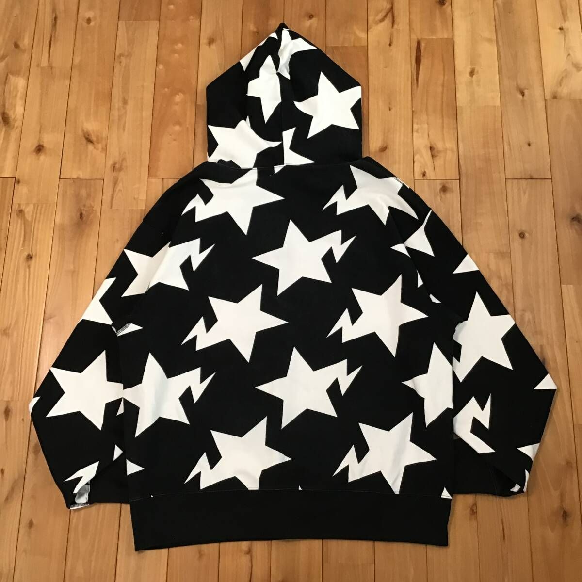 ☆2XL☆ BAPE スター パーカー ブラック ホワイト a bathing ape star 