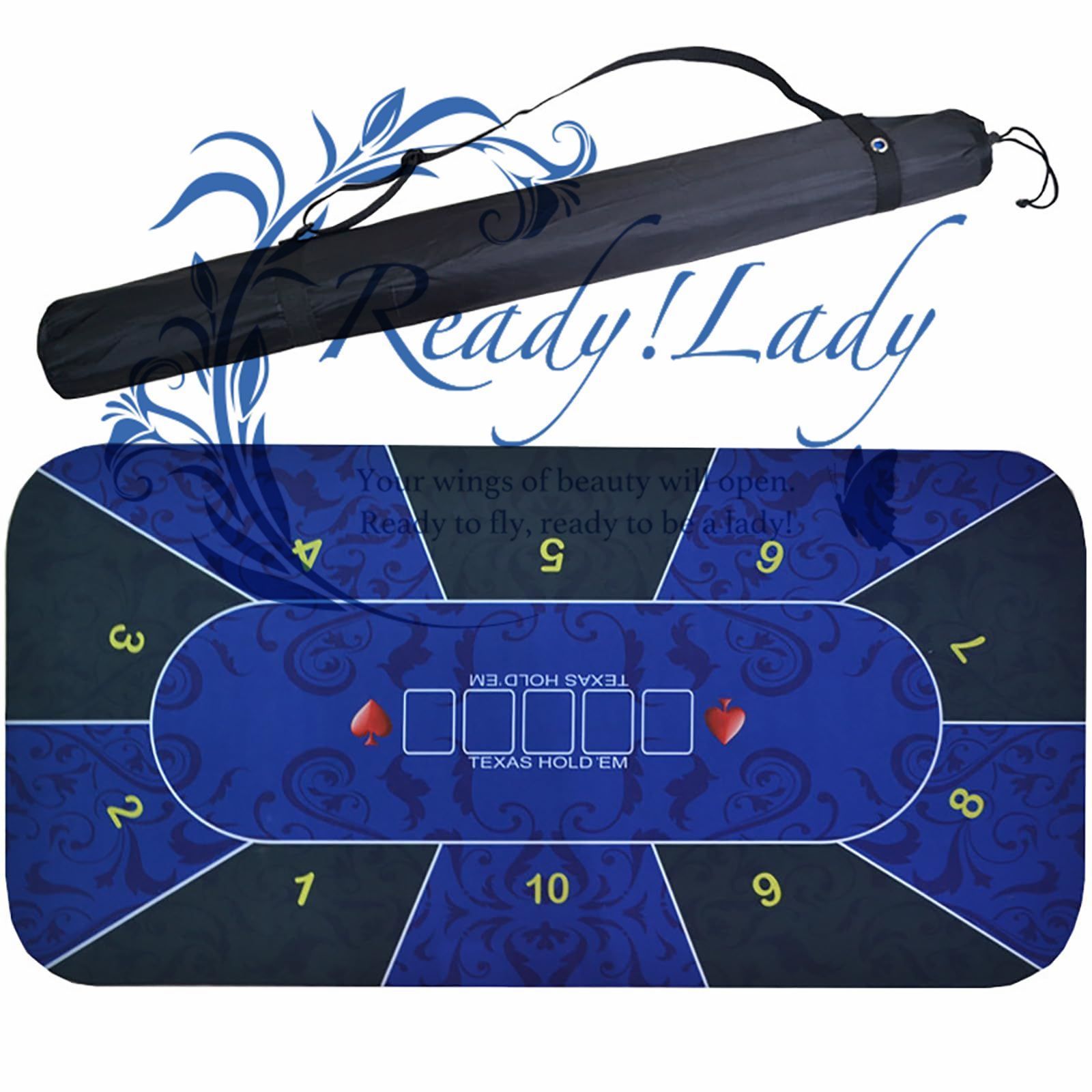 ポーカーテーブルトップ ゲームポーカーテーブルマット ポータブルポーカーテーブルトップ ブラックジャックのためのカードをプレイす