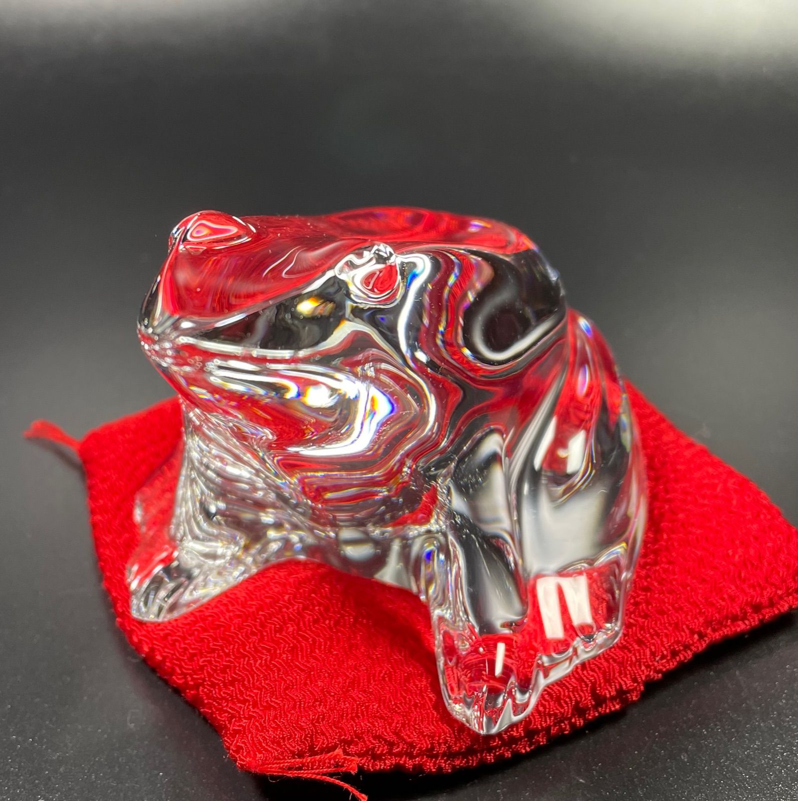 超美品】バカラ Baccarat カエル 置物 ペーパーウェイト #7 - メルカリ