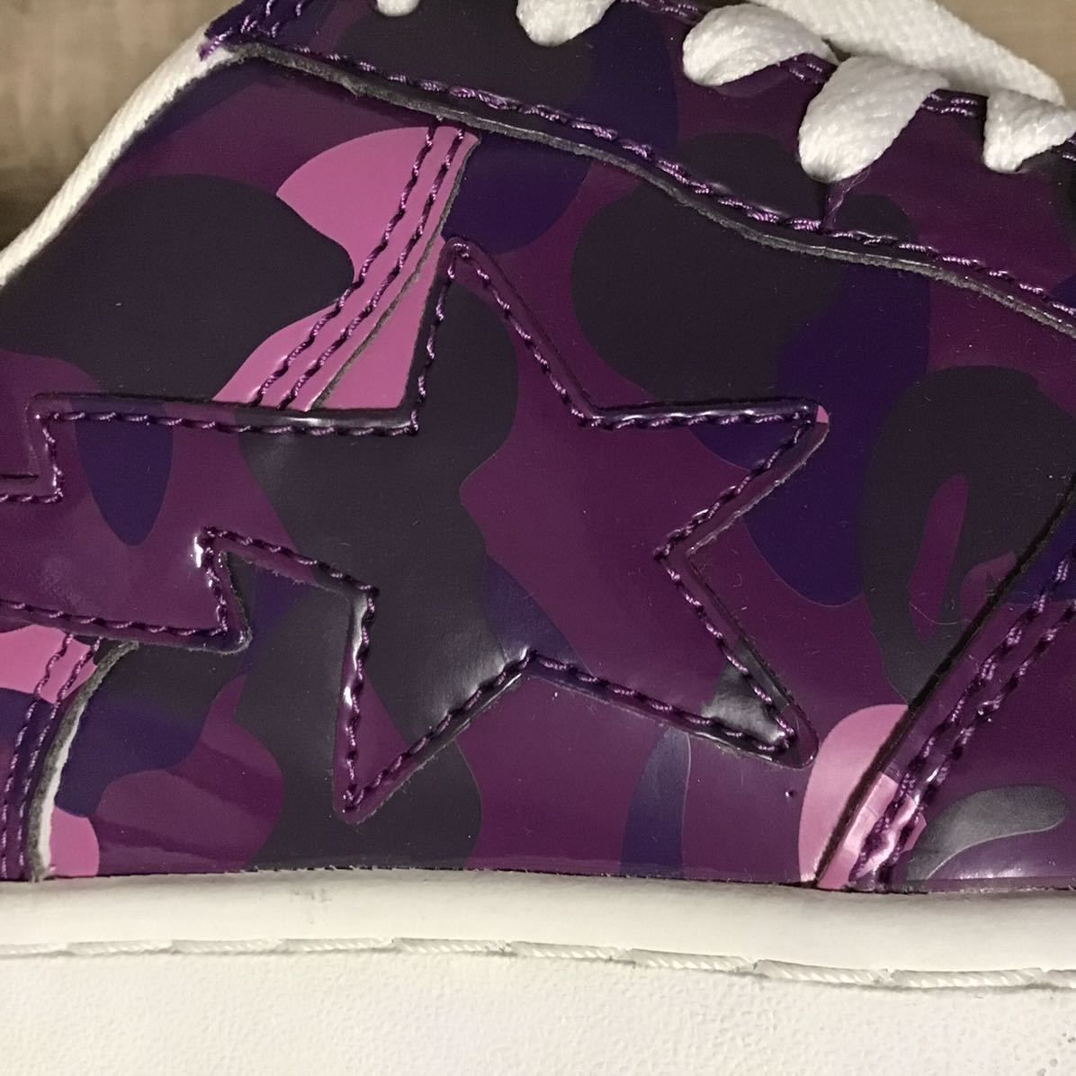 ☆新品☆ BAPESTA エナメル スニーカー 27cm US9 purple camo a 