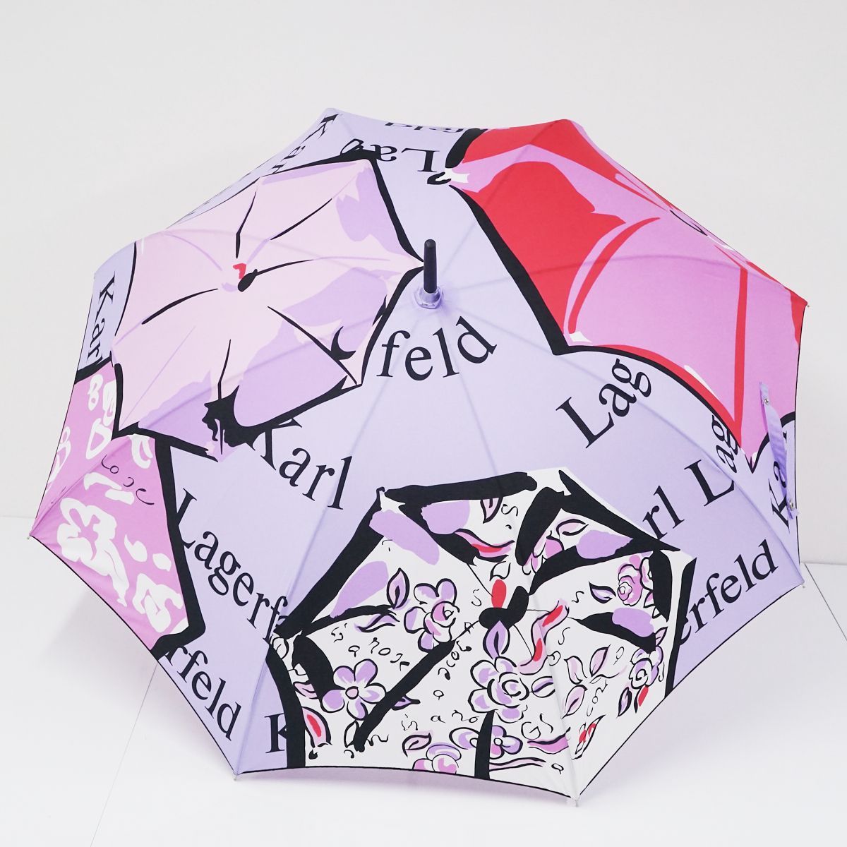 傘 KARL LAGERFELD カールラガーフェルド USED美品 ピンク 傘 KARL LAGERFELD カールラガーフェルド USED美品 ピンク