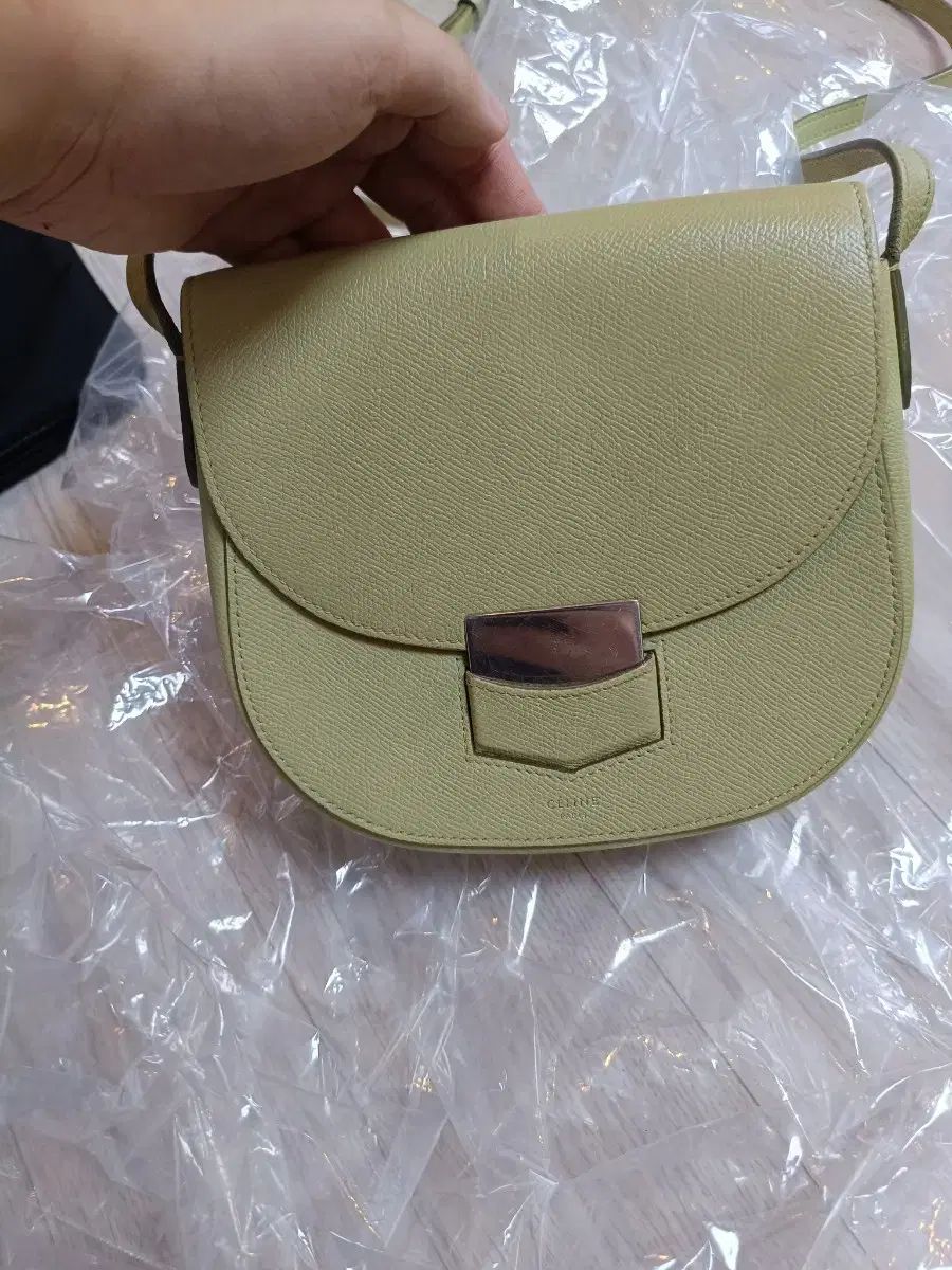 正規品 Celine セリーヌ Trotteur バッグ スモール Apple Music アップルミュージック グリーン クロスバック