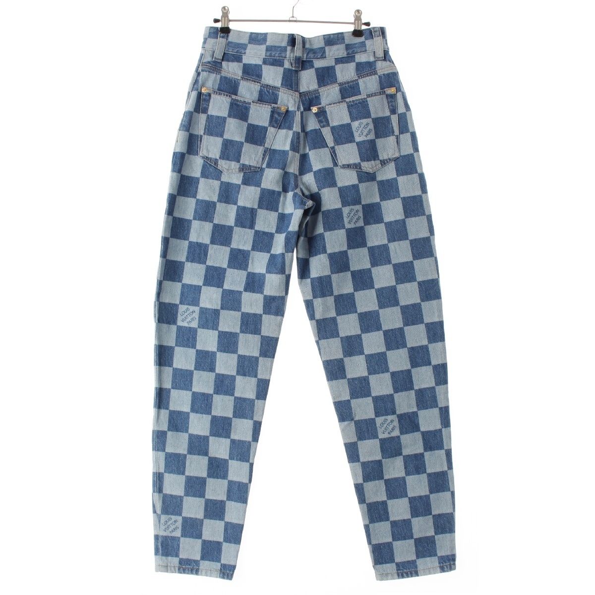LOUIS VUITTON デニムパンツ 1AFHHJ ルイヴィトン コットン LVリミックス ダミエ デニムパンツ