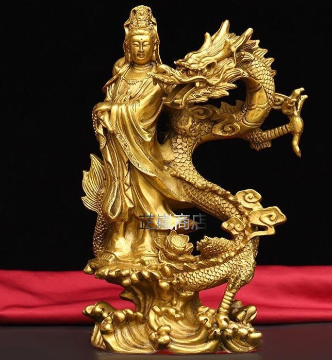 地蔵 菩薩 騎龍観音 銅製 仏像 彫刻 置物 開運 風水 - メルカリ