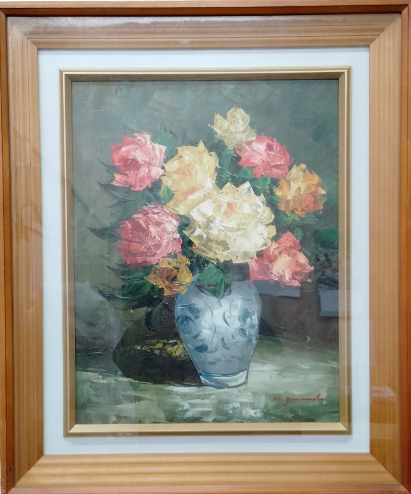 【真作】絵画　山本雅勝　油彩10号　那須高原　雄大な山と秋の風景　W159 真作】絵画 山本雅勝 油彩10号 那須高原 雄大な山と秋の