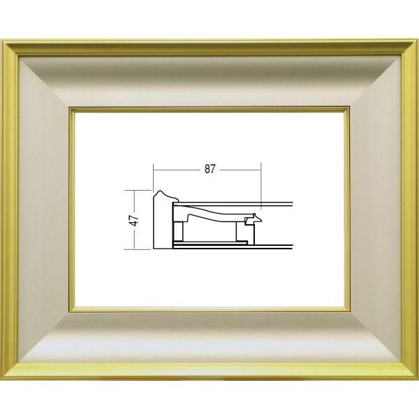 油絵/油彩額縁 木製フレーム 3407 アクリル付 サイズ P10号 金泥 ( ゴールド マッド) - メルカリ