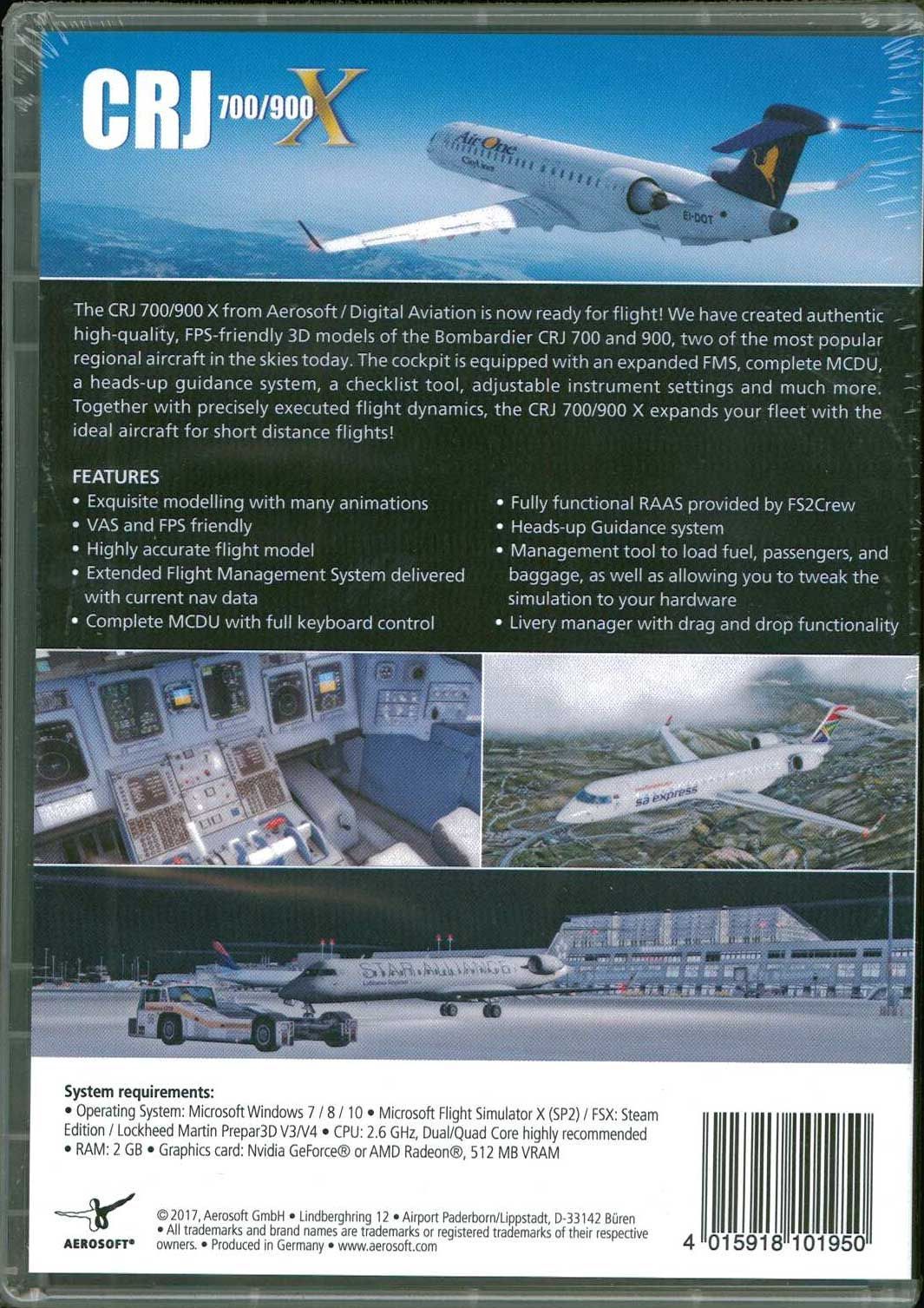新品 CRJ professional(P3D V4.5+) アドオンソフト