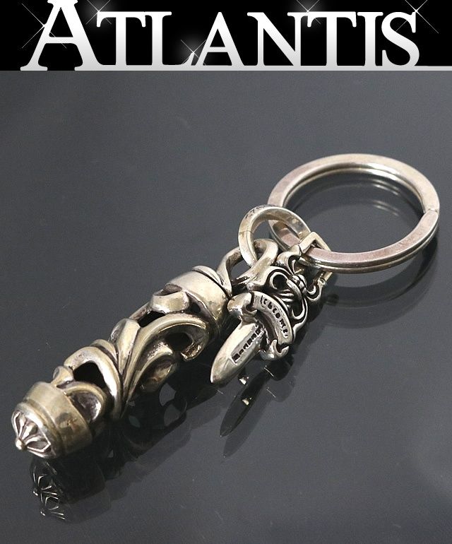 CHROME HEARTS 銀座店 クロムハーツ スプリット ローラー 5ダガー スプリット キーリング キーホルダー メンズ シルバー SV925 100399
