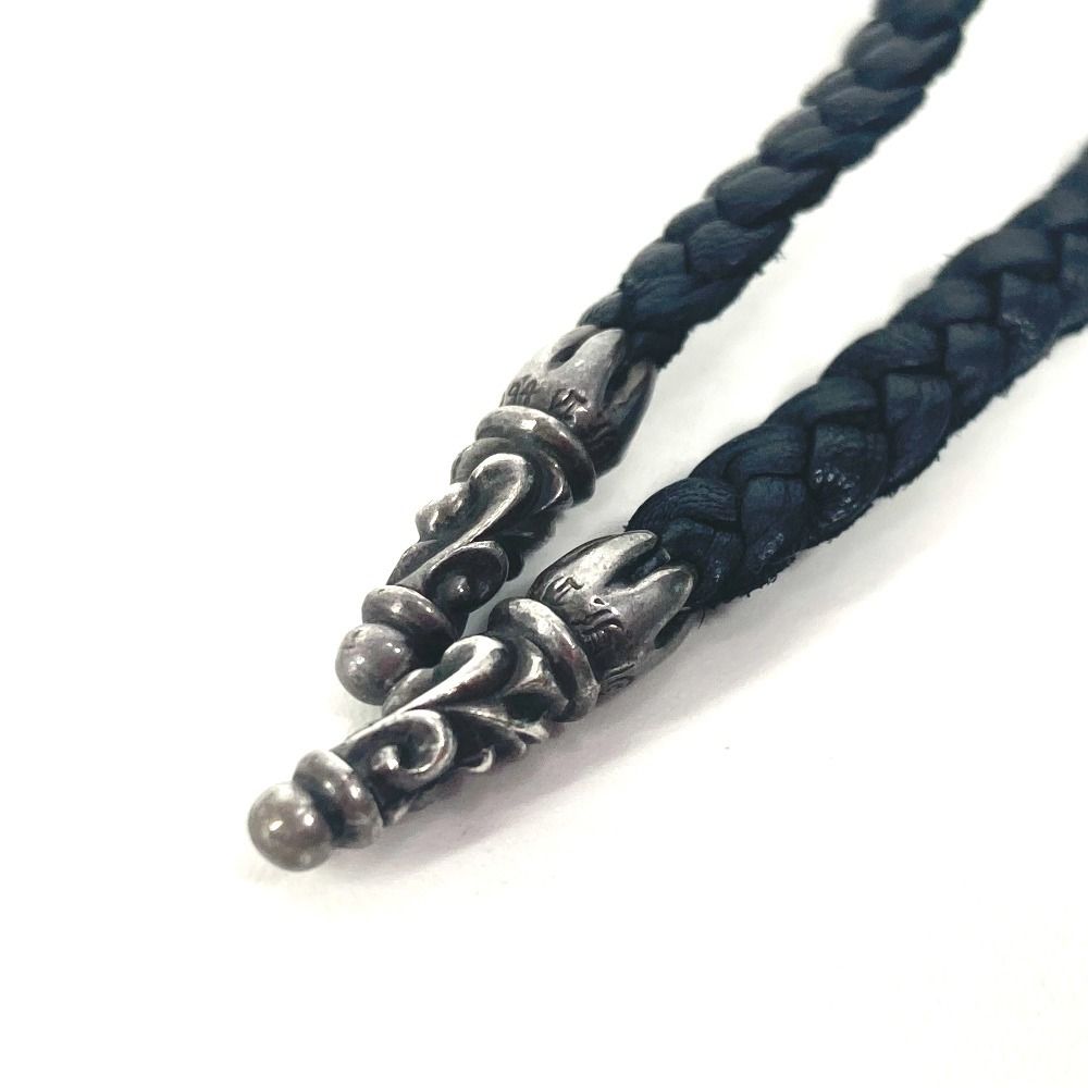 CHROME HEARTS クロムハーツ ネックレス 革紐 ブレイド レザー