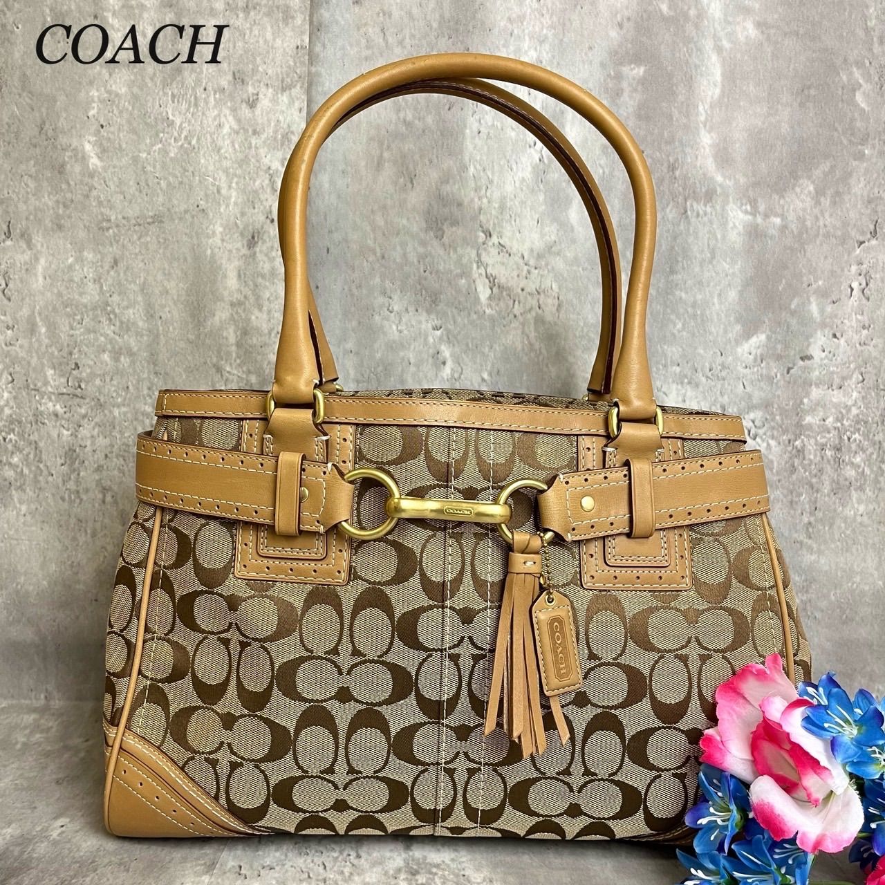 ✨良品✨ COACH コーチ ハンドバッグ トートバッグ ハンプトンズ 