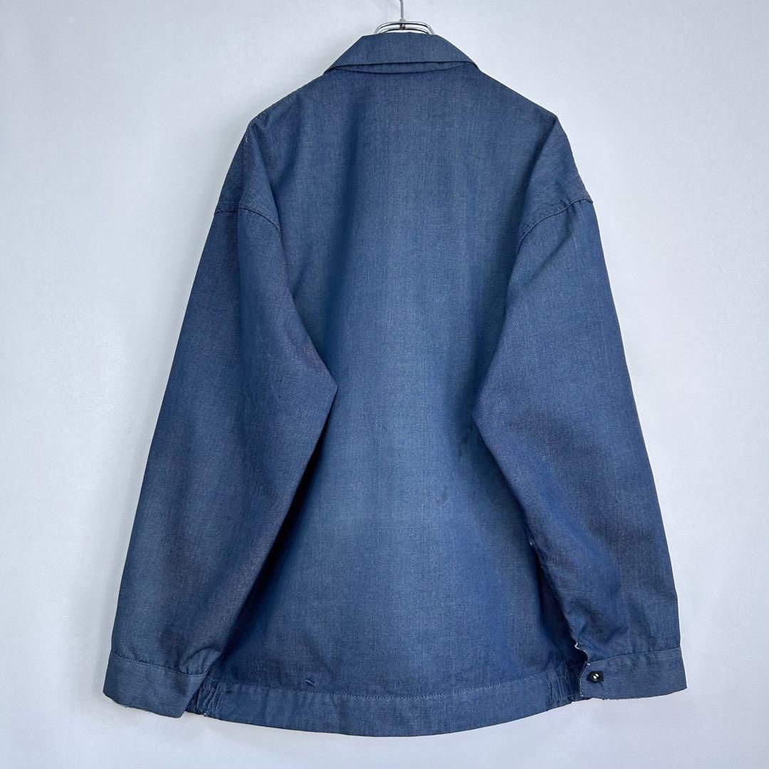 60s 70s フルジップ デニムジャケット ユーロヴィンテージ フォロワー様クーポン配布中！】フランス製 60s ジップアップ ユーロ