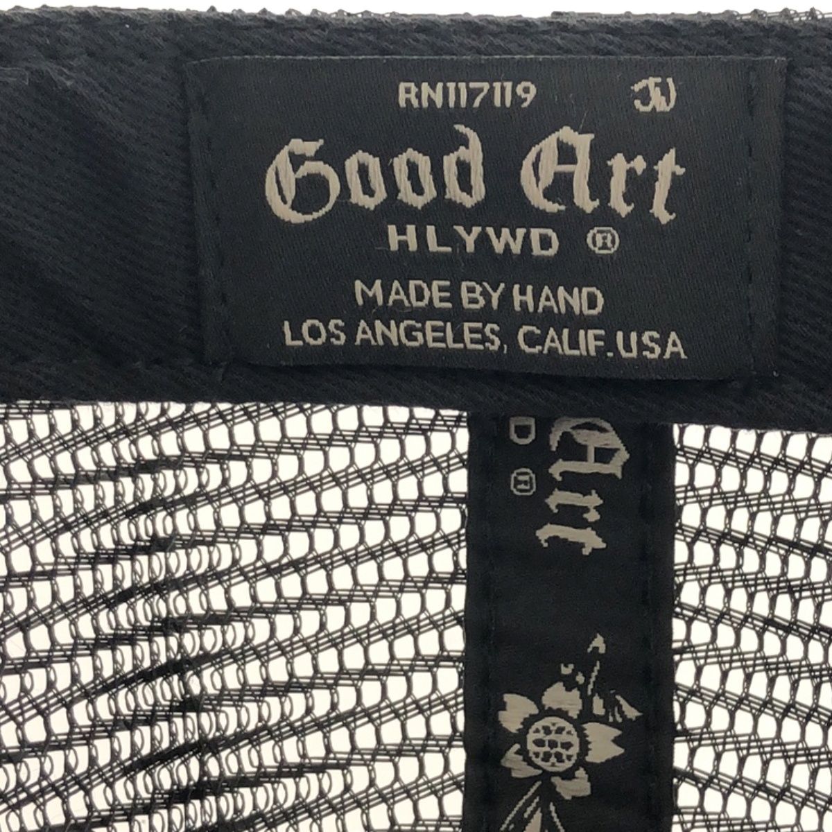 Good Art HLYWD グッドアートハリウッド CAP SNAP BLACK WHITE LOGO