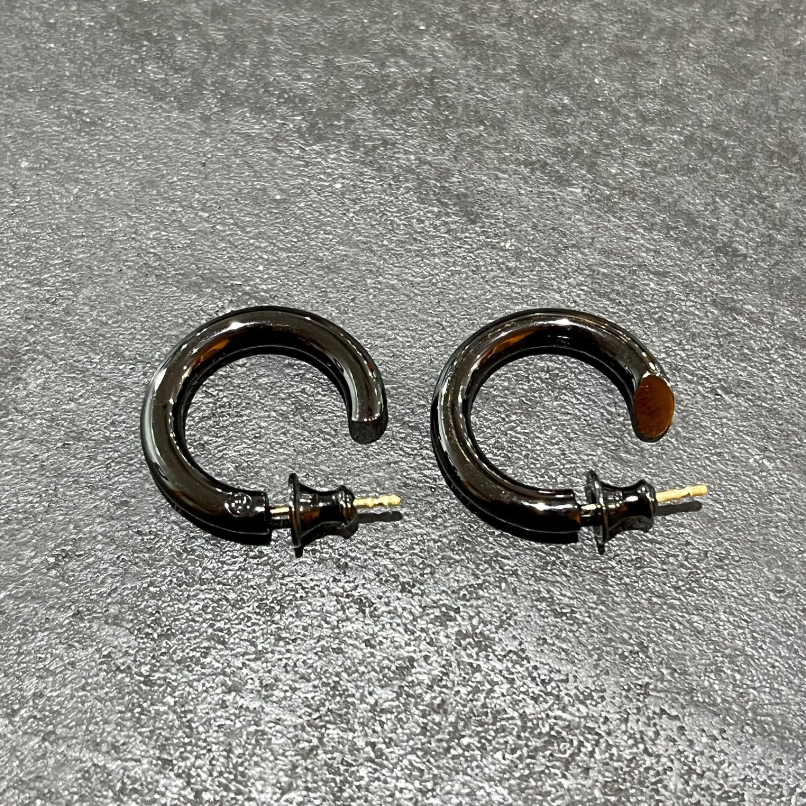 nt出品　キャリアリングブラックフープピアス501（両耳用） nt出品 キャリアリングブラックフープピアス501（両耳用