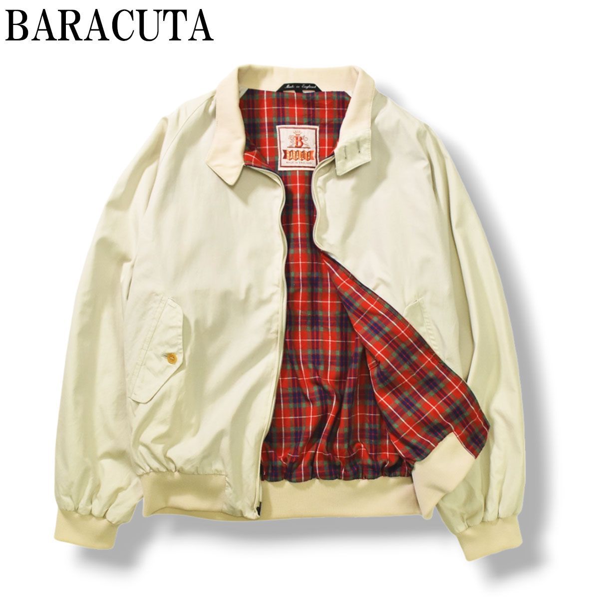 希少】 80s90sヴィンテージ 英国製 バラクータ BARACUTA G9 ハリントンジャケット スウィングトップ フレイザータータン OPTIジップ  48 ベージュ メンズ - メルカリ