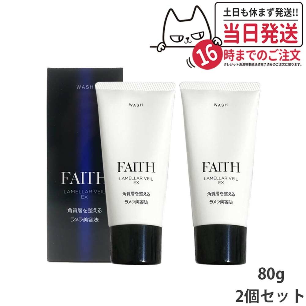 2個セット FAITH フェース ラメラベールEX ウォッシュ 80g 洗顔料 顔 