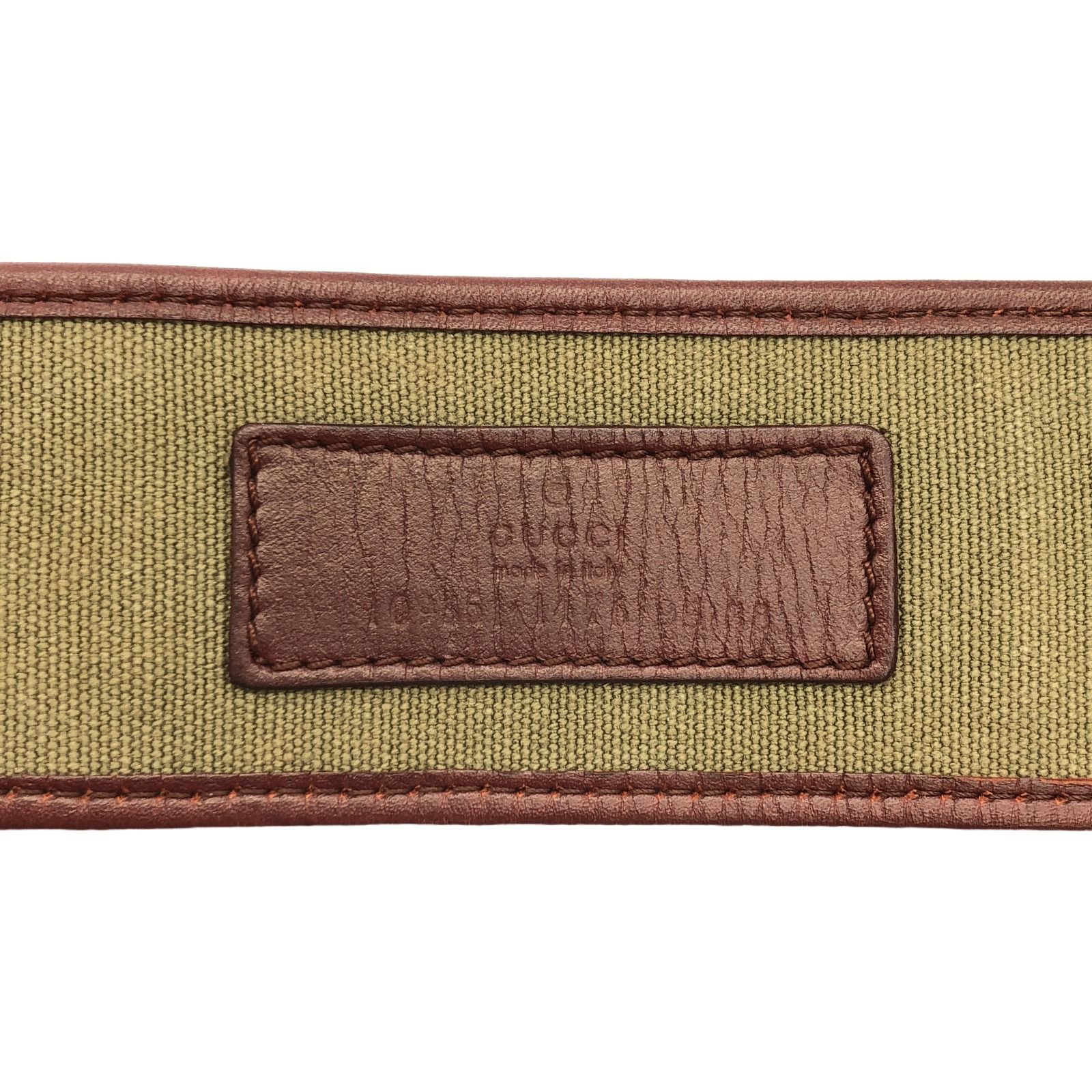 グッチ GUCCI ベルト ベルト 109351・1476・95・38 カーキxレッド