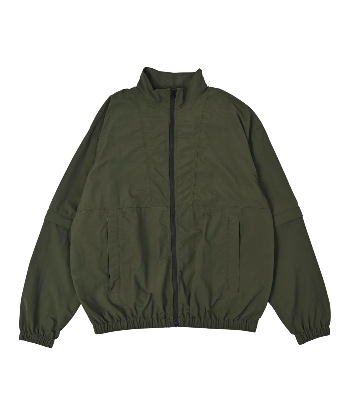 2way 軽量 半袖 ナイロン 長袖 ジャケット 服 ファン 熱中症 空調 暑さ対策 撥水 ユニセックス 防水 メンズ BLOUZON レディース AIR-CONDITIONED 男女兼用 エアコンディションドブルゾン カーキ キウ K419M