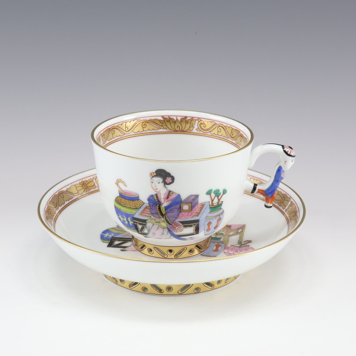 HEREND】ヘレンド シノワズリ 明の宮女 マンダリン カップ