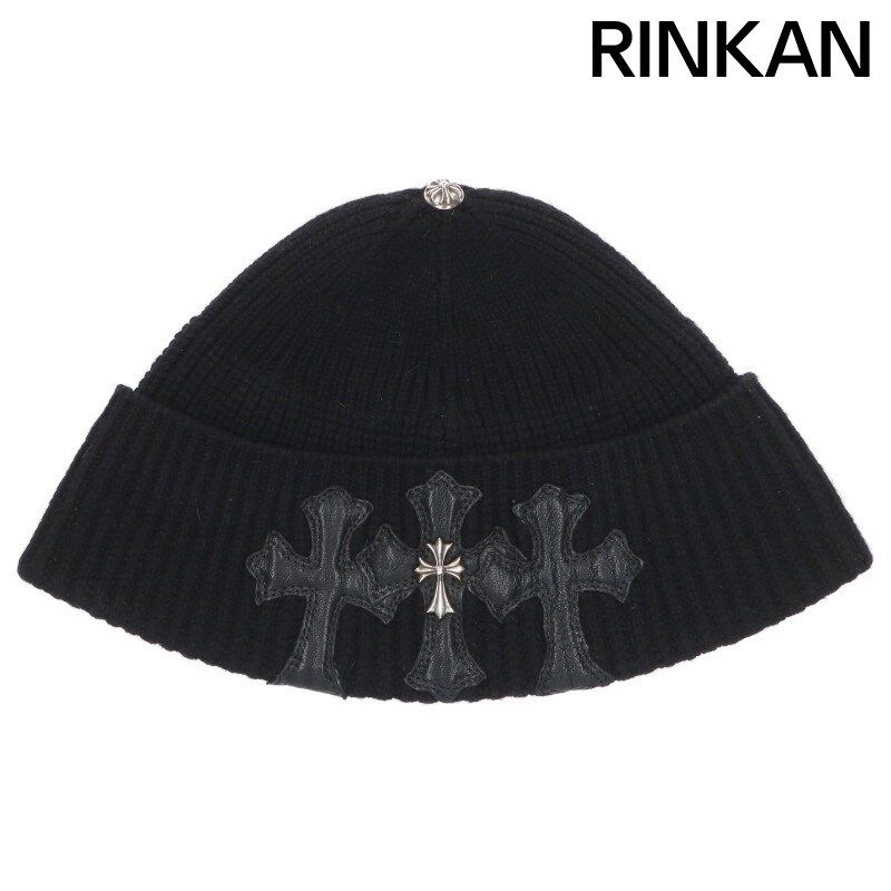 クロムハーツ BEANIE BAIT - TACKLE タイニーCH装飾セメタリークロスパッチカシミア帽子 メンズ ONE SIZE