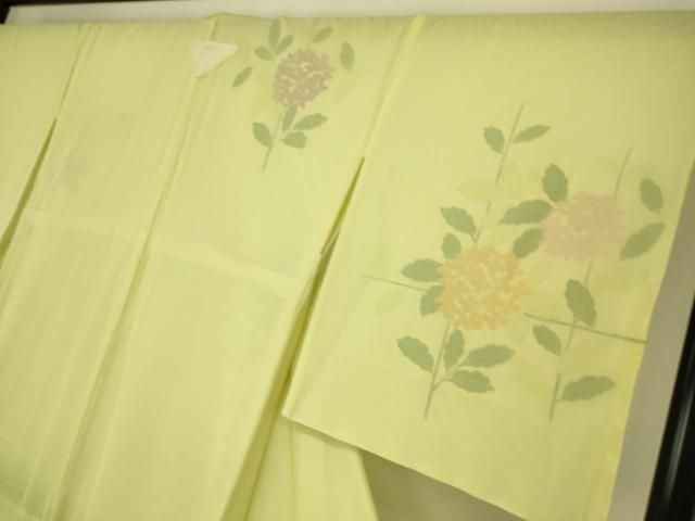 平和屋着物▽訪問着 無双 紗袷 紗×絽 紫陽花 正絹 逸品 未使用