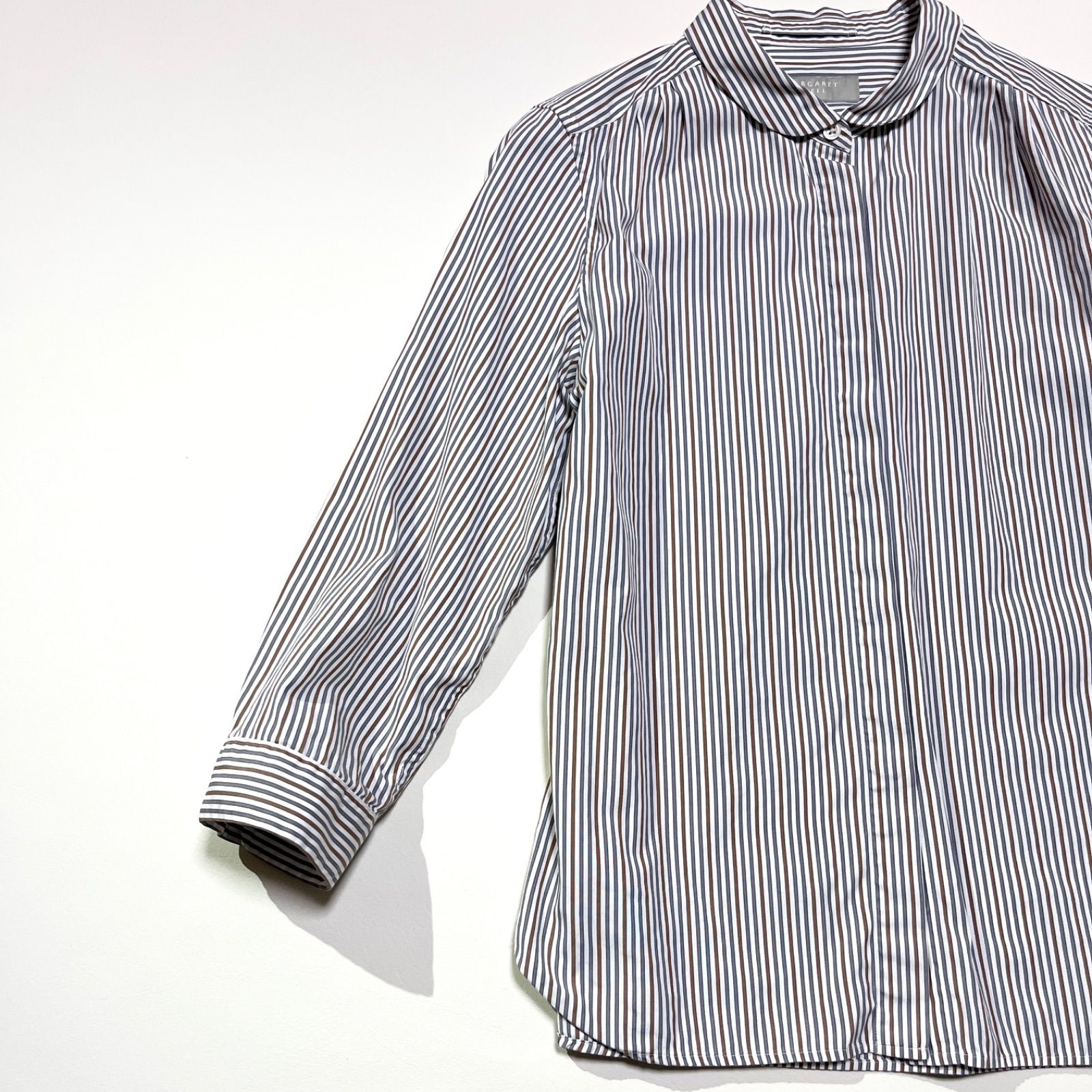 margaret howell 20ss ストライプシャツ MHL, MARGARET HOWELL ストライプシャツ グレー - メルカリ
