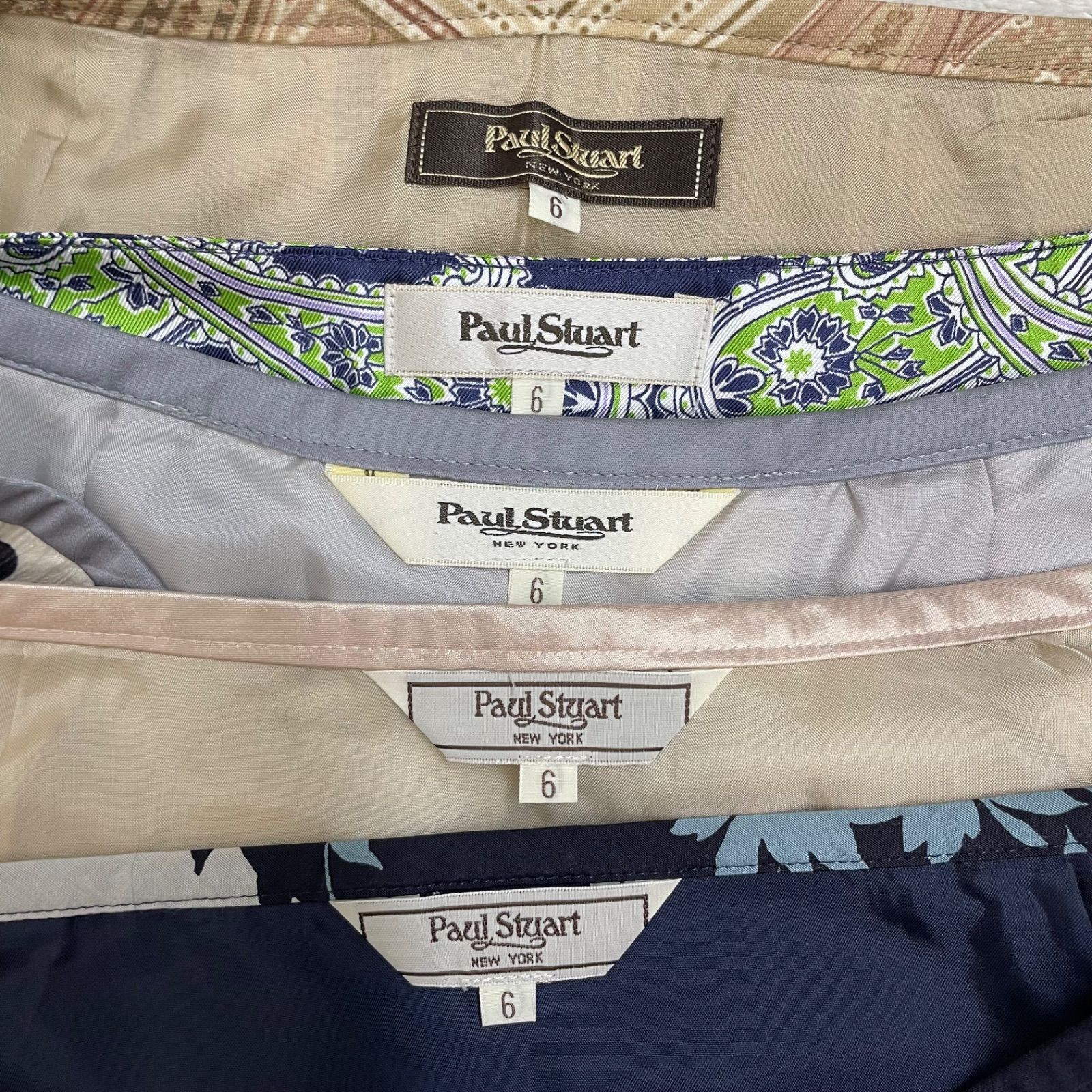 5枚セット Paul Stuart ポールスチュアート スカート 9 シルク まとめ売り ④