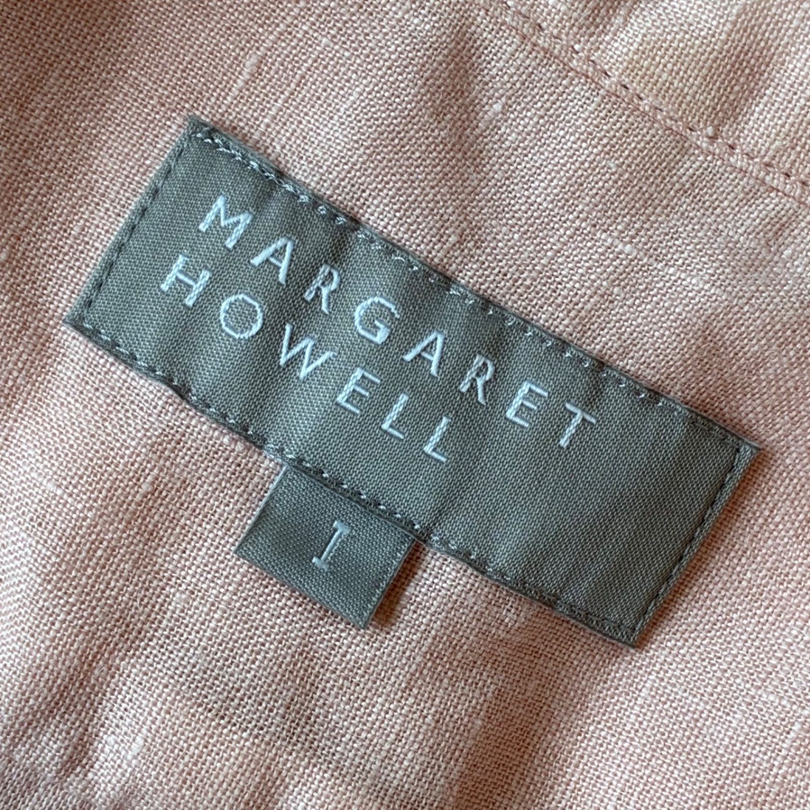 美品 マーガレットハウエル リネン バンドカラー 半袖シャツ ブラウス MARGARET HOWELL - MARGARET HOWELL / マーガレットハウエル