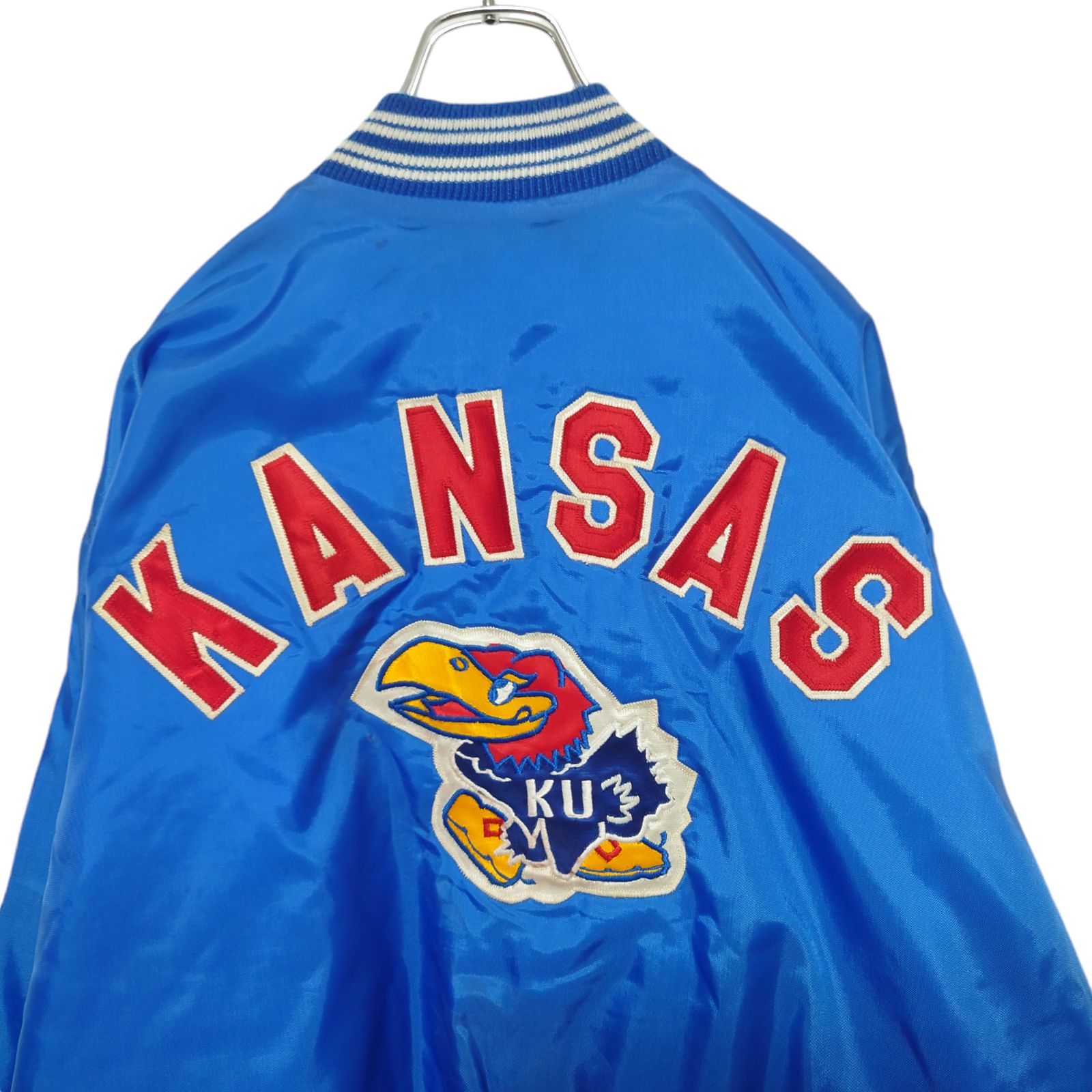 WEST WIND】80's USA製 カンザス大学 カレッジロゴ刺繍 中綿入り