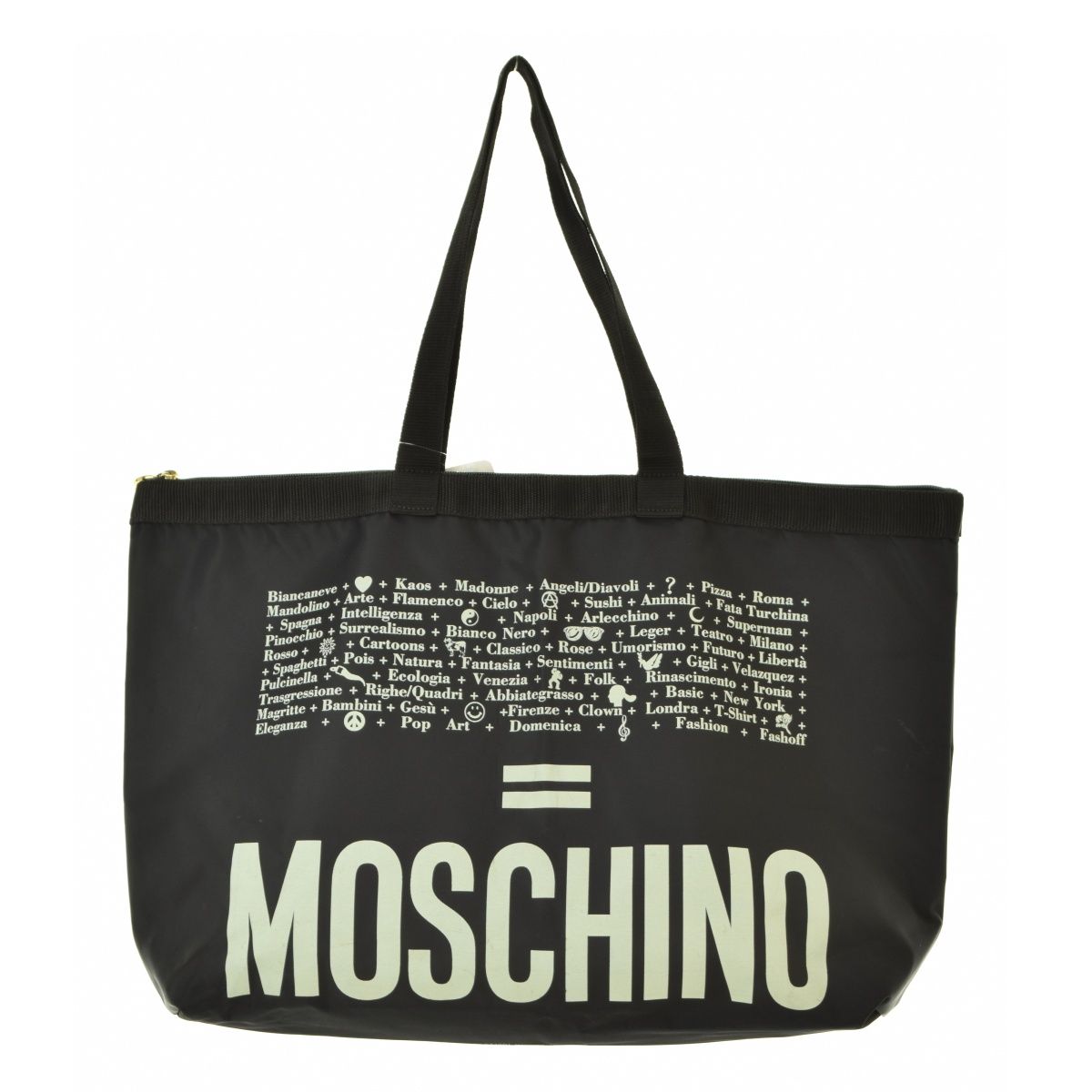 MOSCHINO】ロゴプリントトートバッグ - メルカリ