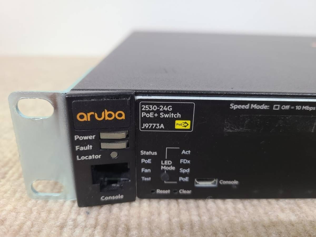 HPE Aruba J9773A 24-Port 2530-24G PoE+ Switch 初期化済 - メルカリ