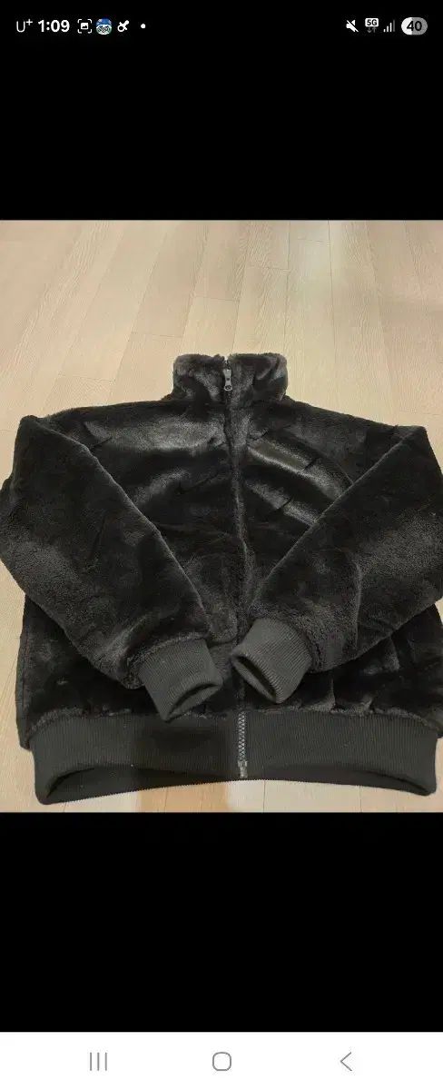 キッズ NIKE ナイキ 黒 ファー ジャケット L