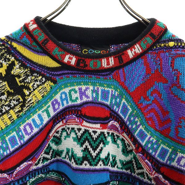 クージー 90s オールド 3D 総柄 長袖 3D ウール セーター SS COOGI ...