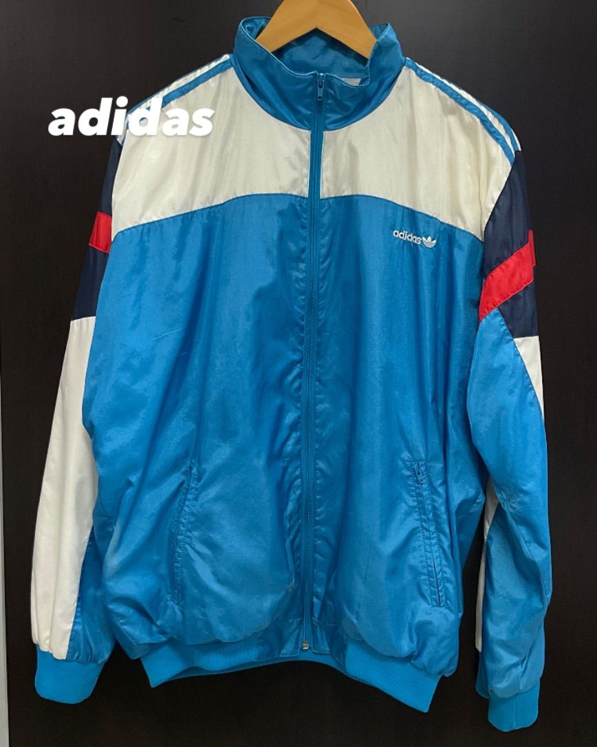 90s old adidas ヴィンテージ ナイロンジャケット 万国旗タグ adidas アディダス ナイロンジャケット 万国旗タグ 90s メンズL
