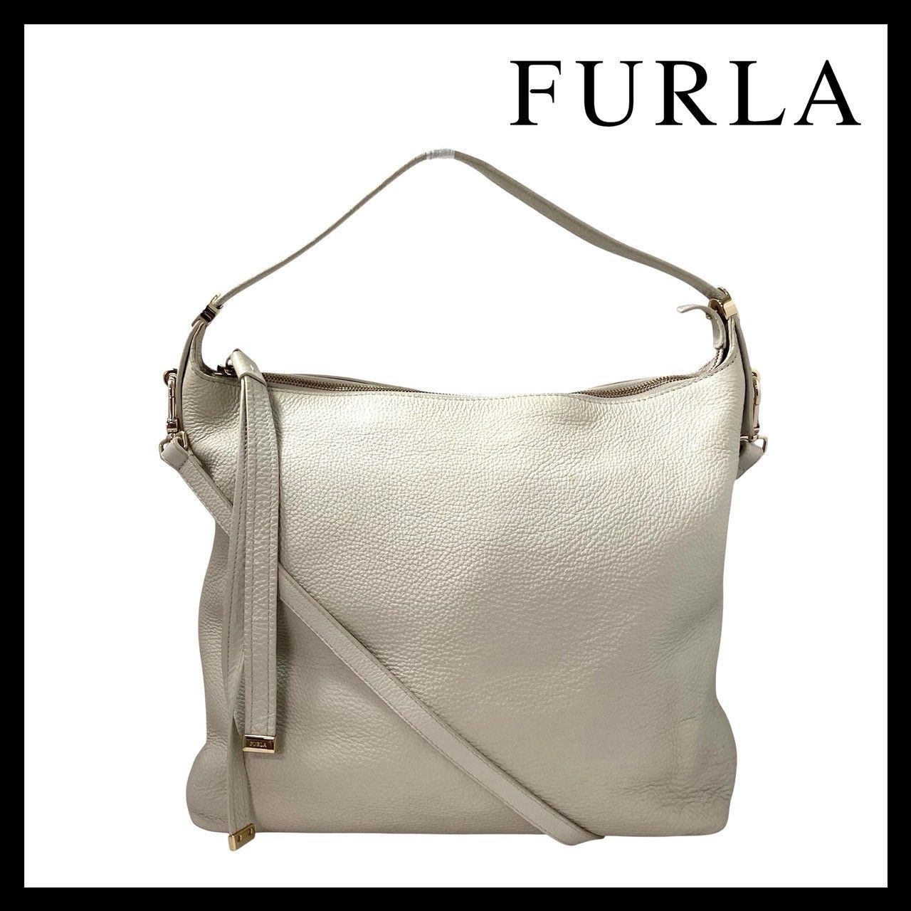 FURLA】2Way バッグ レザー ホワイト/白 ショルダーバッグ