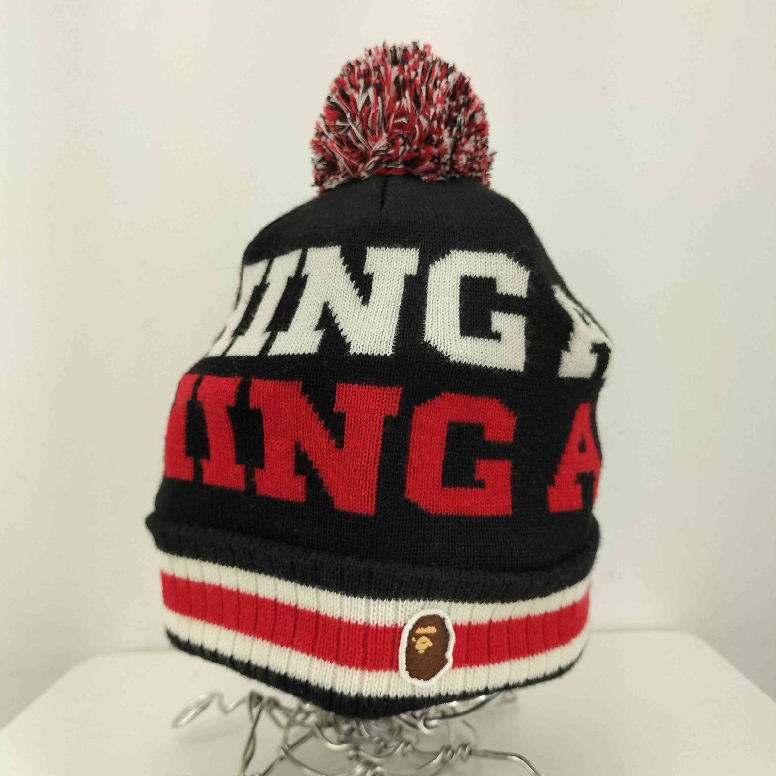 APEボンボンニット A BATHING APE アベイシングエイプ BAPE ボア ワッペン ニット