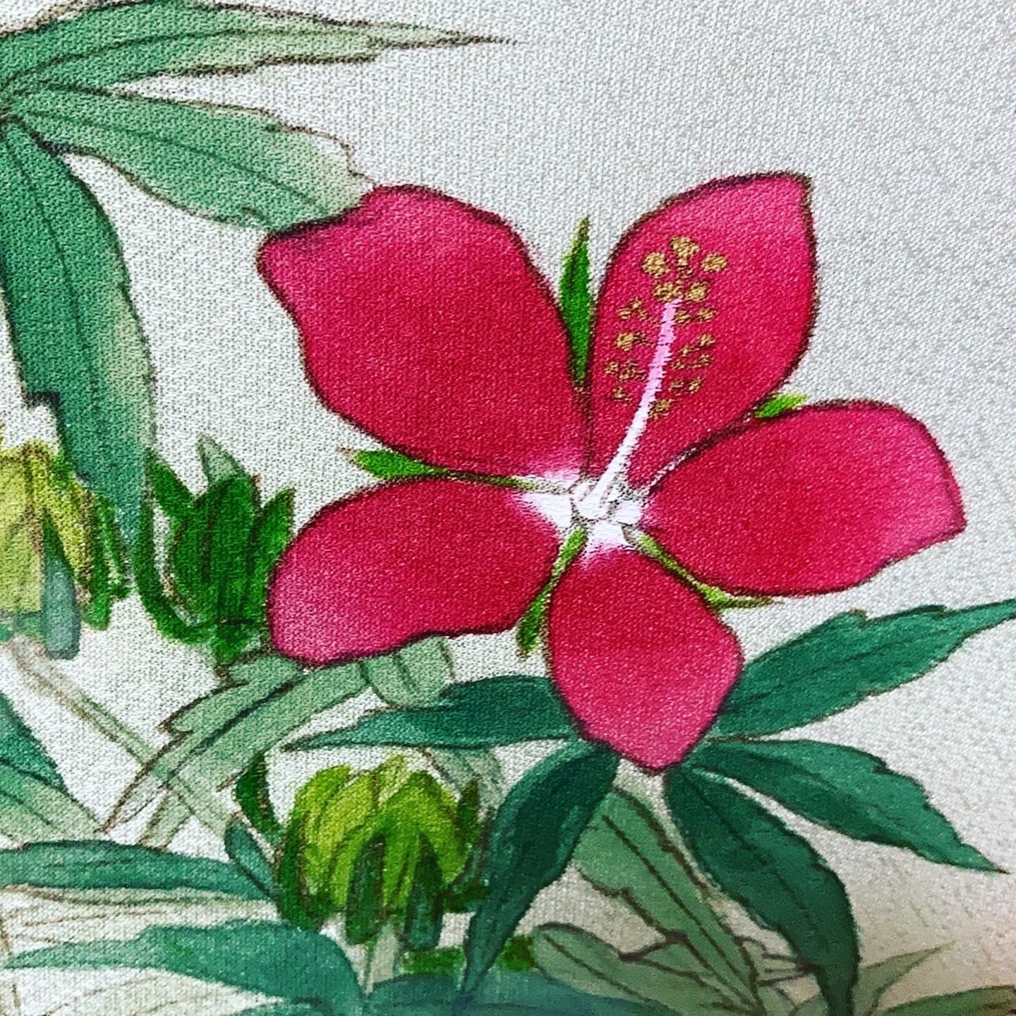 花鳥画、京刺繍。桜にルリビタキ。 | camillevieraservices.com