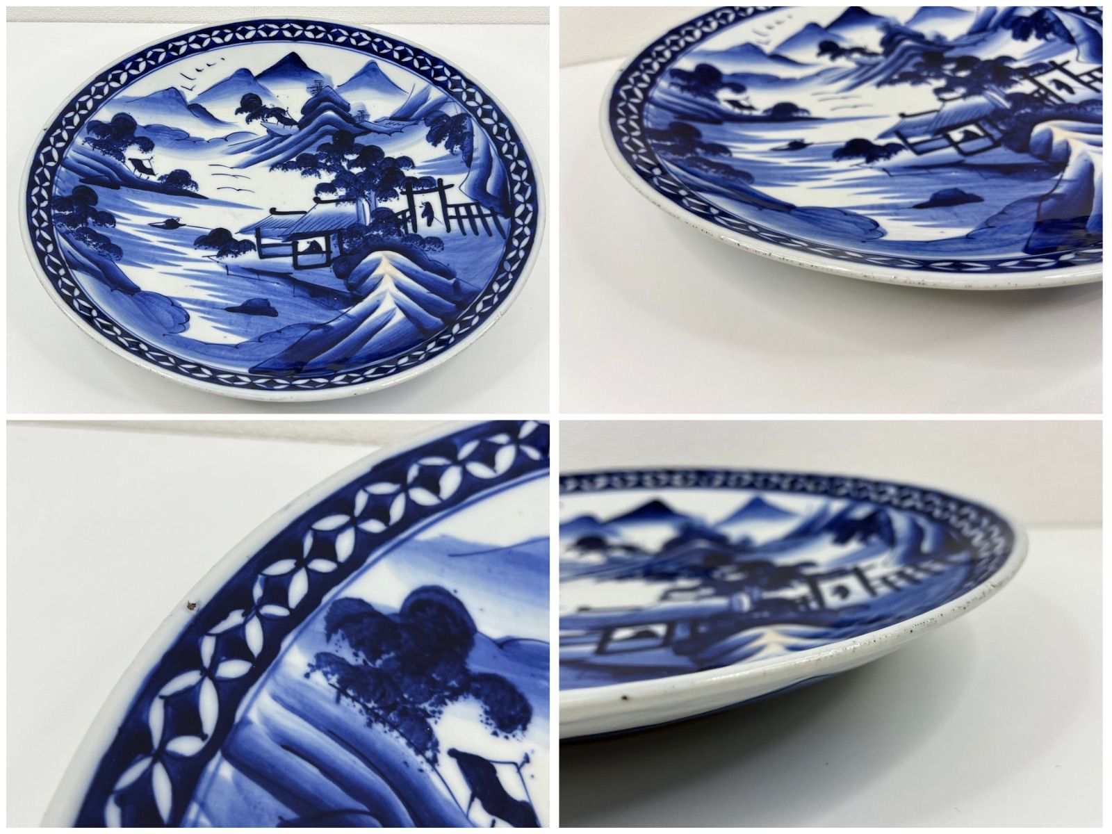 山水    大皿 楽天市場】37cm 万古山水 特大皿日本製さしみ ふぐ刺し お惣菜の