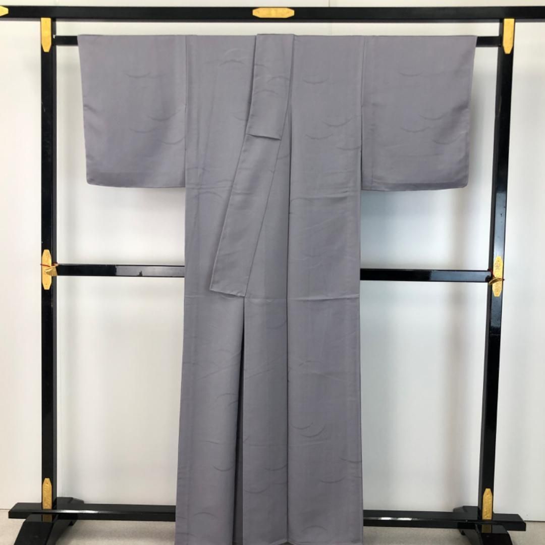 夏着物 色無地 灰色 芝模様 縮緬 K-4760 夏着物 色無地 灰色 芝模様 縮緬 K-4760 - メルカリ