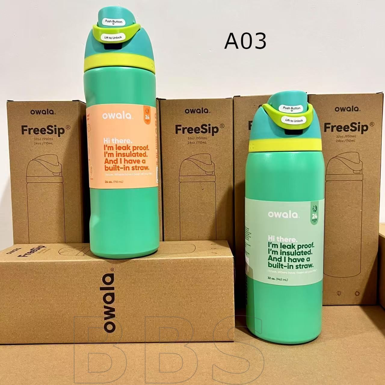 【大学生の特権】学生証で送料無料になる 新品!未使用 owala 水筒 32oz 950ML 漏れ防止 断熱 ストロー内蔵 弁当箱・水筒