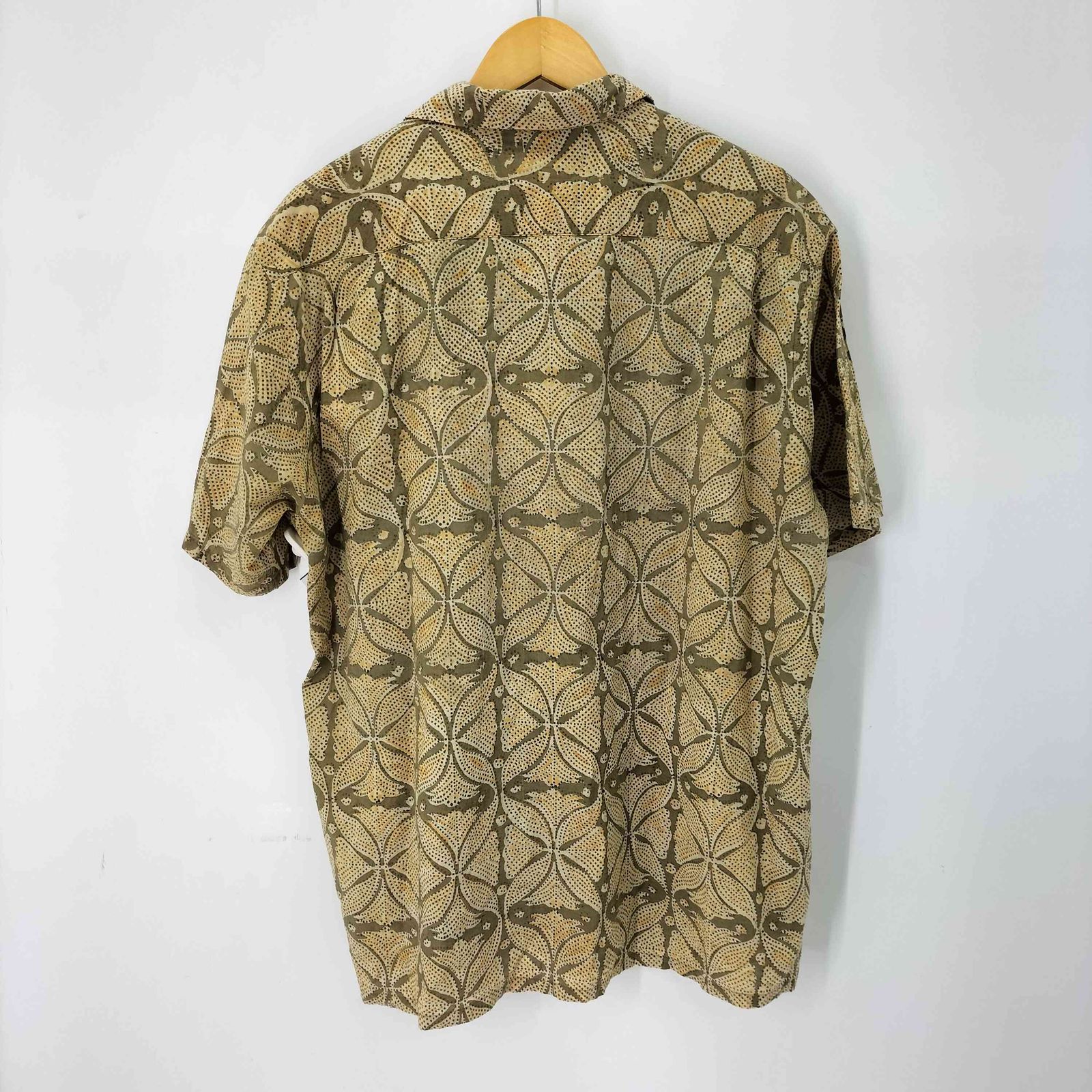 ビームスプラス BEAMS＋ Open Collar Block Print メンズ JPN