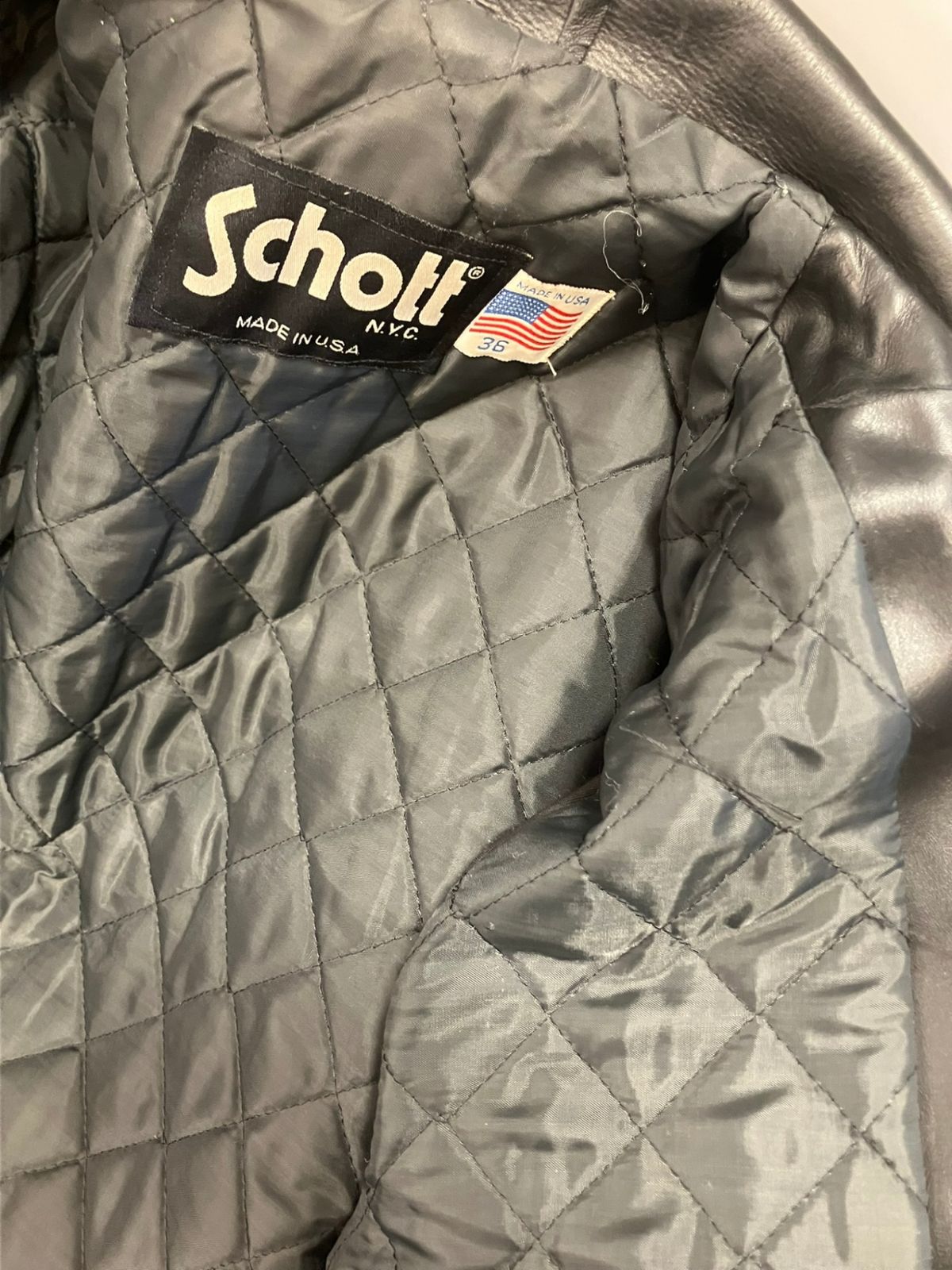 ショット SCHOTT 襟付き MADE IN USA アメリカ製 643 シングル