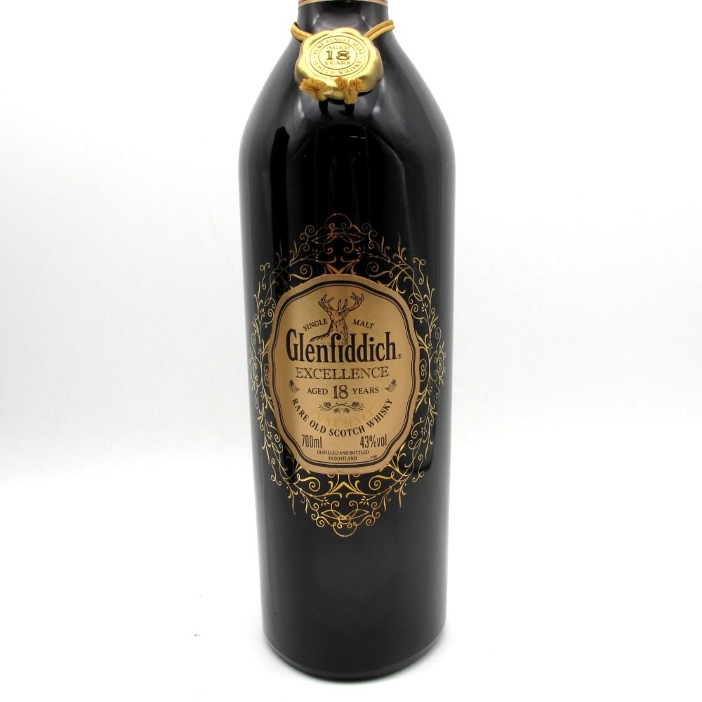 Glenfiddich グレンフィディック ウイスキー 18年 エクセレンス シングルモルト ピュアモルト表記 700ml 43% 洋酒 古酒 未開栓